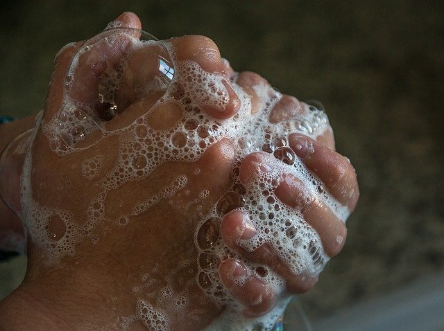 Washing hands can be an important step in preventing disease. 