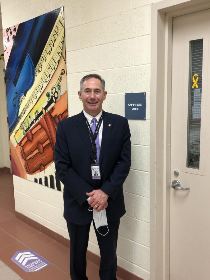 Mr. Tripodo, the New Director of Security and Emergency Management,  outside his office on B floor
