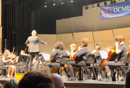 Students perform at the All County music festival in January