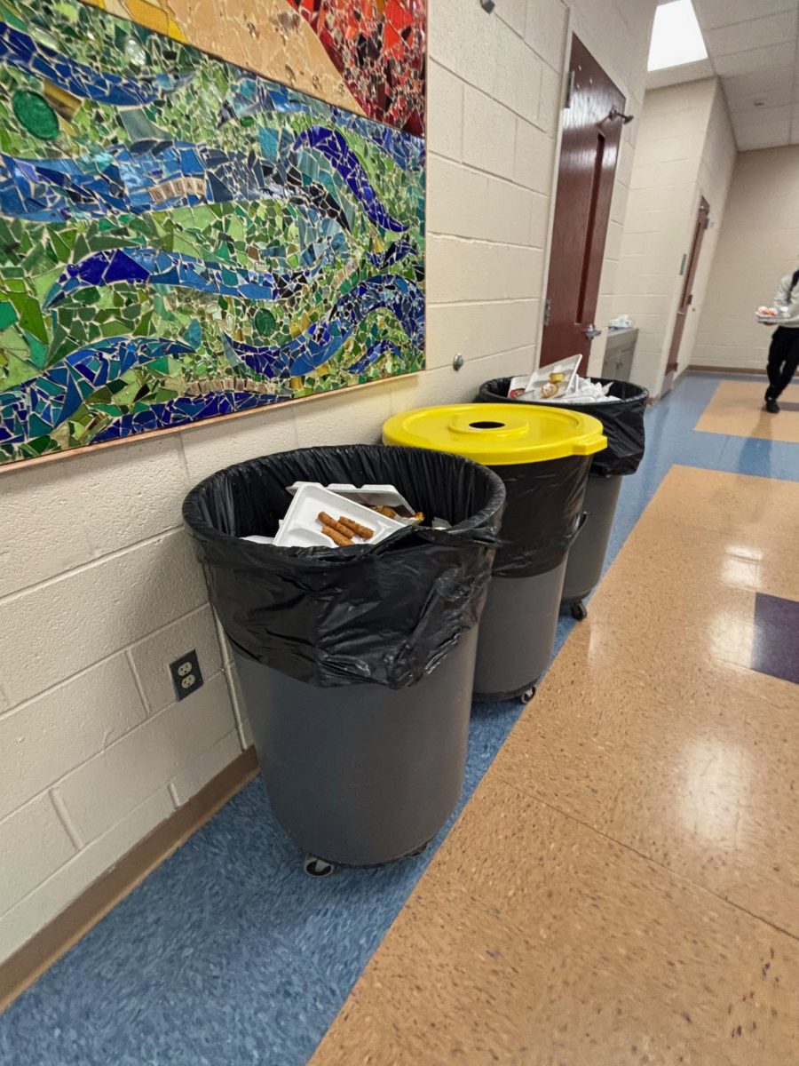 Garbage cans at Monroe-Woodbury are often full by the end of the day.