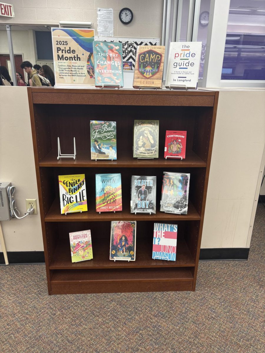 The library featured some of its collections of LGBTQ+ themed books for Pride Month. 